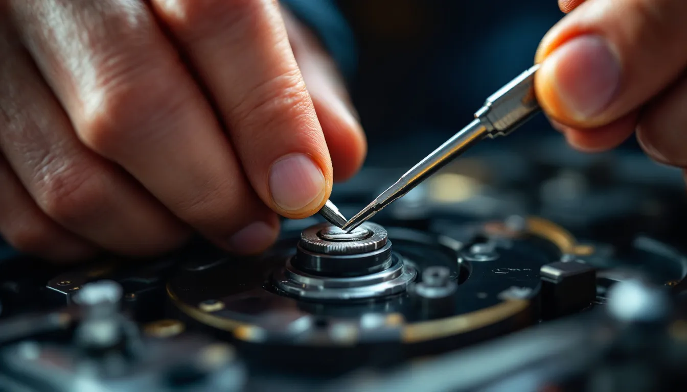 Locksmith extracting a broken car key from an ignition cylinder in Fort Worth